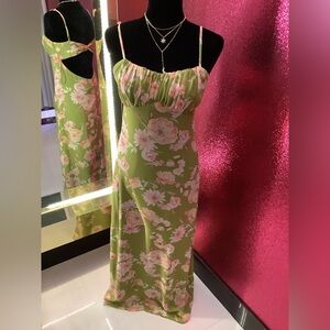 Cutout Empire Floral Maxi Dress